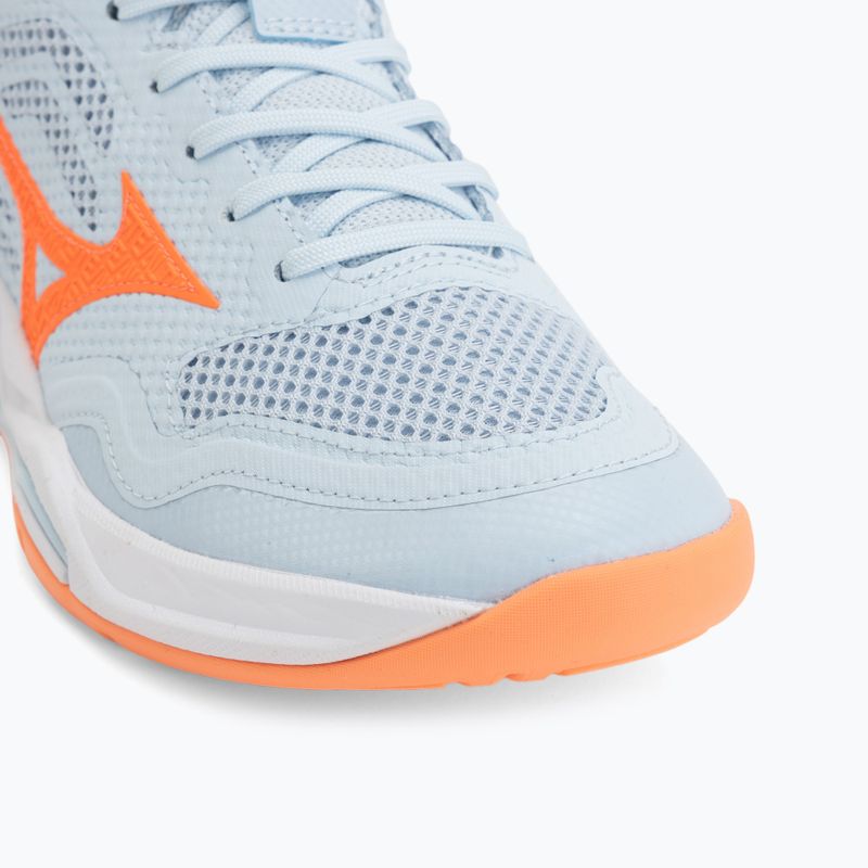 Scarpe da pallamano donna Mizuno Wave Stealth Pro blue finch/lava orange 7