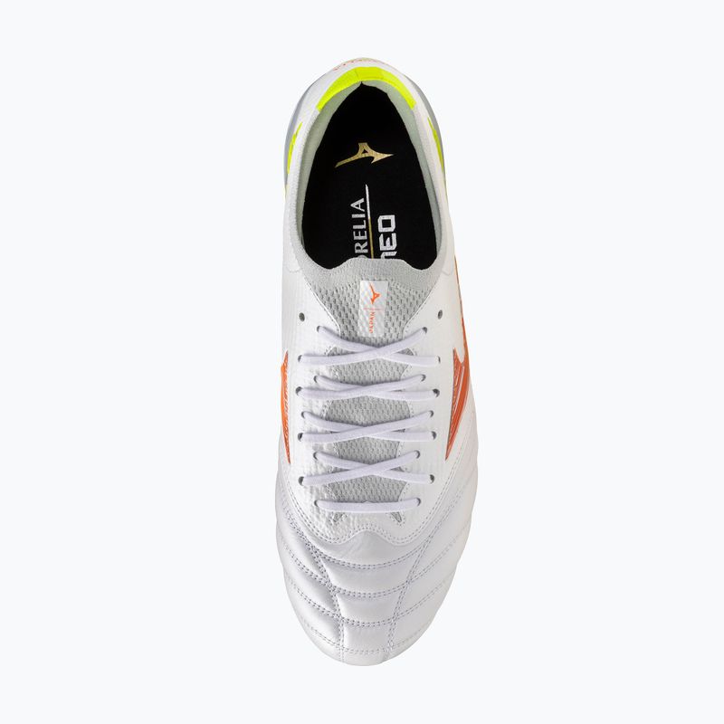 Scarpe da calcio Mizuno Morelia Neo V β Japan AG white/lava orange/evening primrose 5