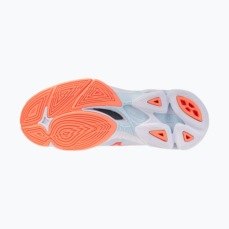 Scarpe da pallavolo donna Mizuno Wave Lightning Pro blue finch/lava orange/flamingo coral 4