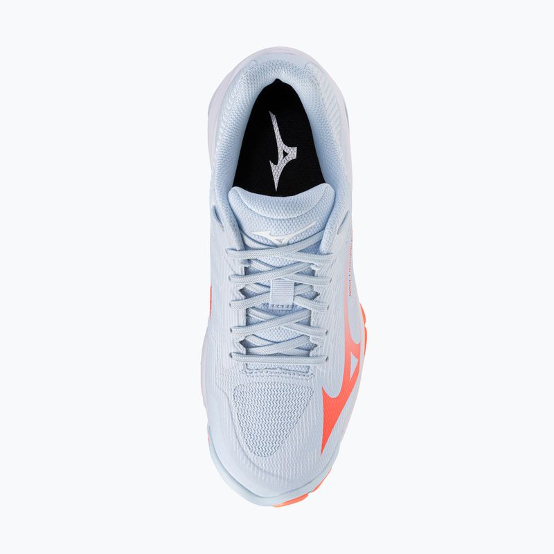 Scarpe da pallavolo donna Mizuno Wave Lightning Pro blue finch/lava orange/flamingo coral 5