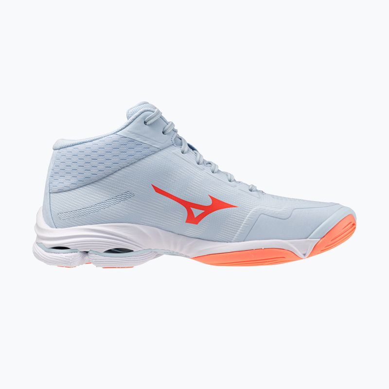 Scarpe da pallavolo donna Mizuno Wave Lightning Pro Mid blue finch/lava orange/flamingo coral 2
