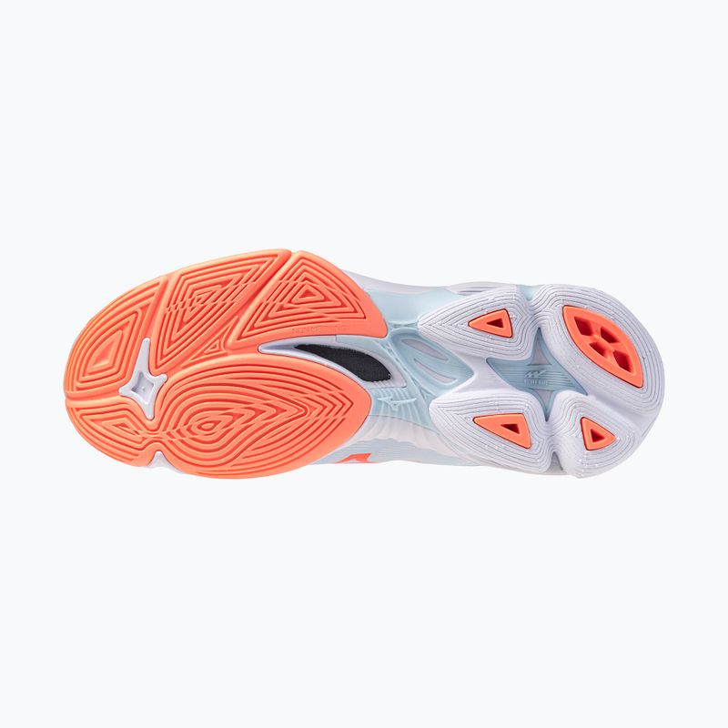 Scarpe da pallavolo donna Mizuno Wave Lightning Pro Mid blue finch/lava orange/flamingo coral 4