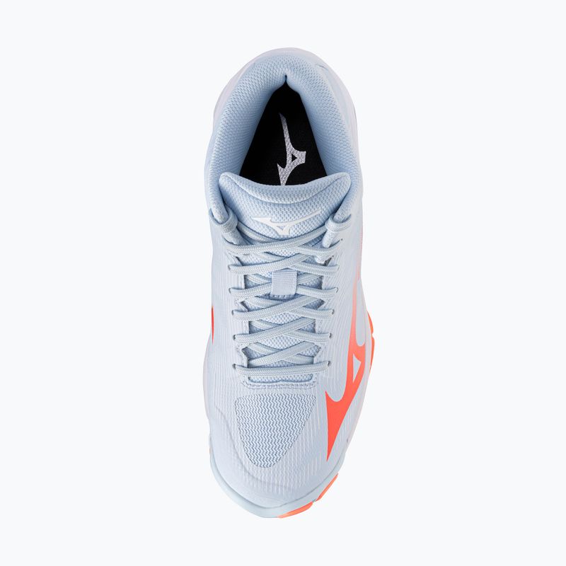 Scarpe da pallavolo donna Mizuno Wave Lightning Pro Mid blue finch/lava orange/flamingo coral 5