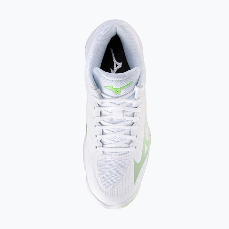 Scarpe da pallavolo donna Mizuno Wave Lightning Pro Mid white/aqua gray/ambrosia 5