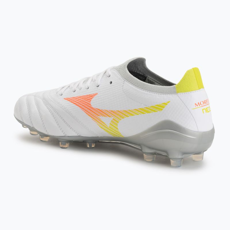 Scarpe da calcio Mizuno Morelia Neo V β Pro AG white/lava orange/evening primrose 3