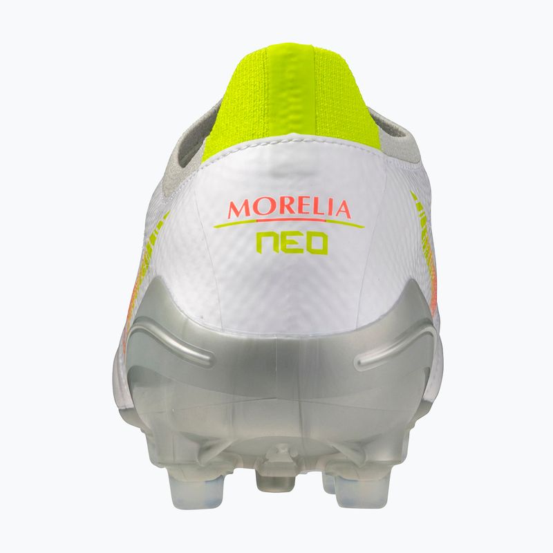 Scarpe da calcio Mizuno Morelia Neo V β Pro AG white/lava orange/evening primrose 3