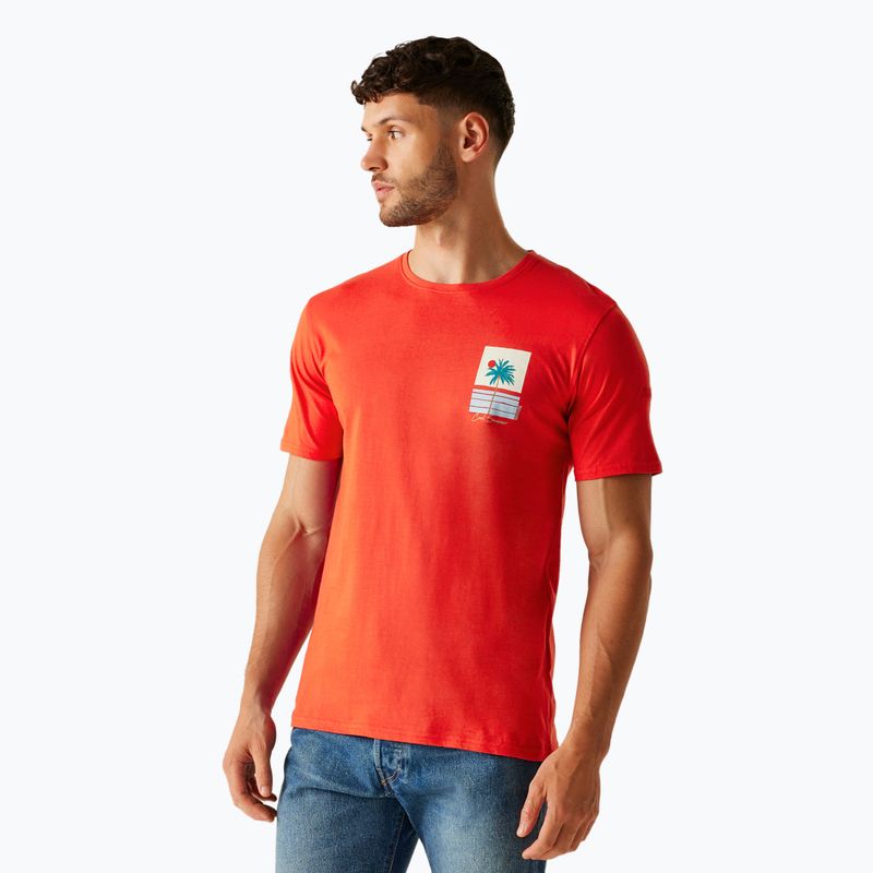 Maglietta da uomo Regatta ClineIX rosso papavero, fresca e estiva