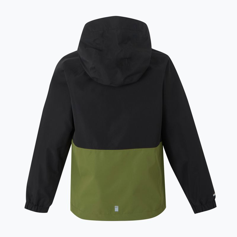 REGATTA Hanleigh II giacca antipioggia per bambini nero/verde nefrite/verde verde oliva 8