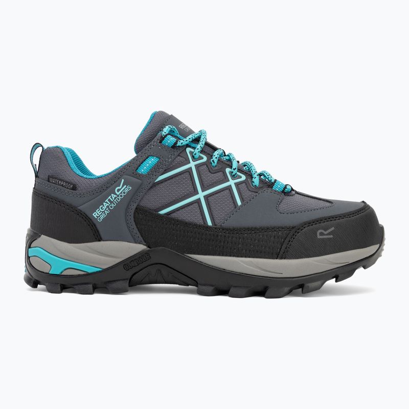 Stivali da trekking da donna REGATTA Samaris III Low seal grigio/turchese 2