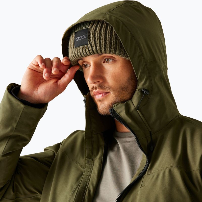 Giacca impermeabile da uomo Regatta Balaton olive night/black 4