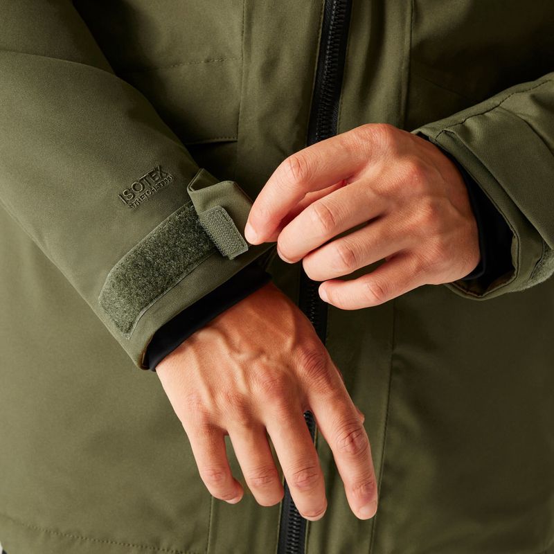 Giacca impermeabile da uomo Regatta Balaton olive night/black 8