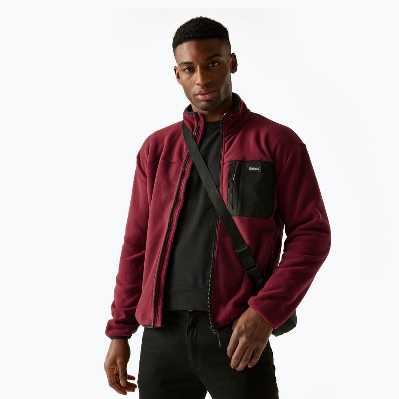 Pile uomo REGATTA Frankie Full Zip dark maroon 4