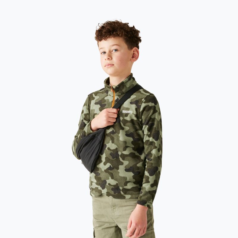 Giacca in pile da bambino REGATTA Hot Shot II Olive Night Camo Print