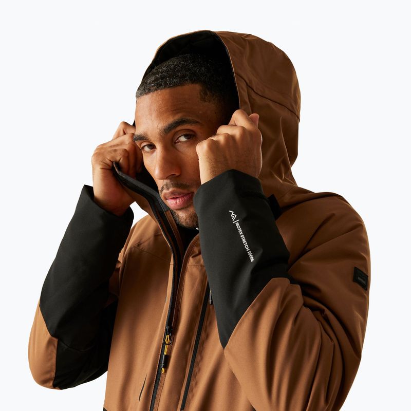 Giacca da pioggia uomo REGATTA Highton Stretch Padded nut brown/black 4