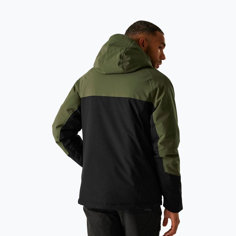 Giacca impermeabile da uomo REGATTA Highton Stretch Padded olive night/black 3