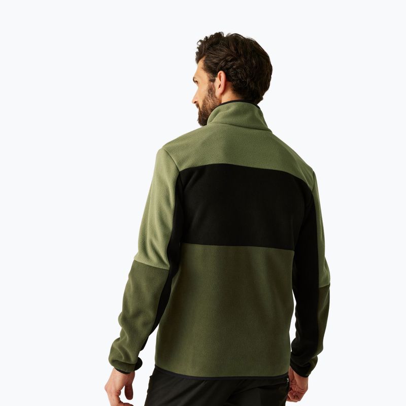 Felpa in pile da uomo REGATTA Ormont oil green/black/olive night 3