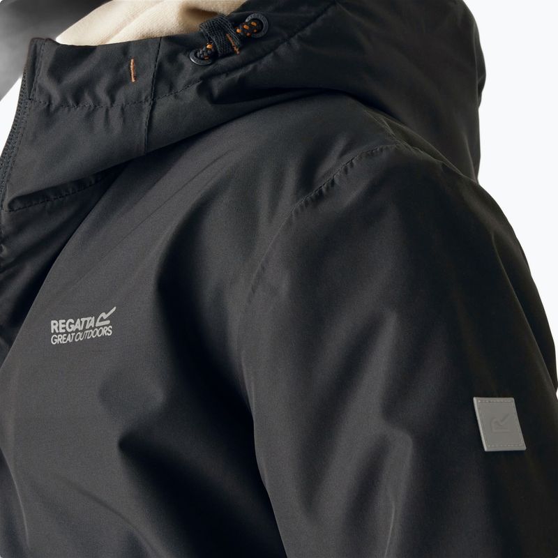 Giacca a vento per bambini REGATTA Hillain Warm black/pumpkin spice/ash 7