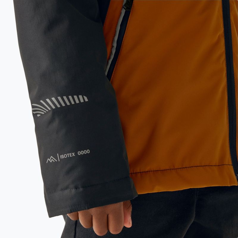 Giacca a vento per bambini REGATTA Hillain Warm black/pumpkin spice/ash 8