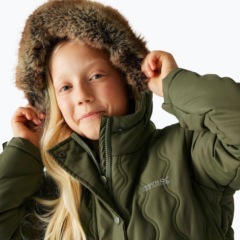 Cappotto imbottito per bambini Regatta Fabrizia II olive night 7
