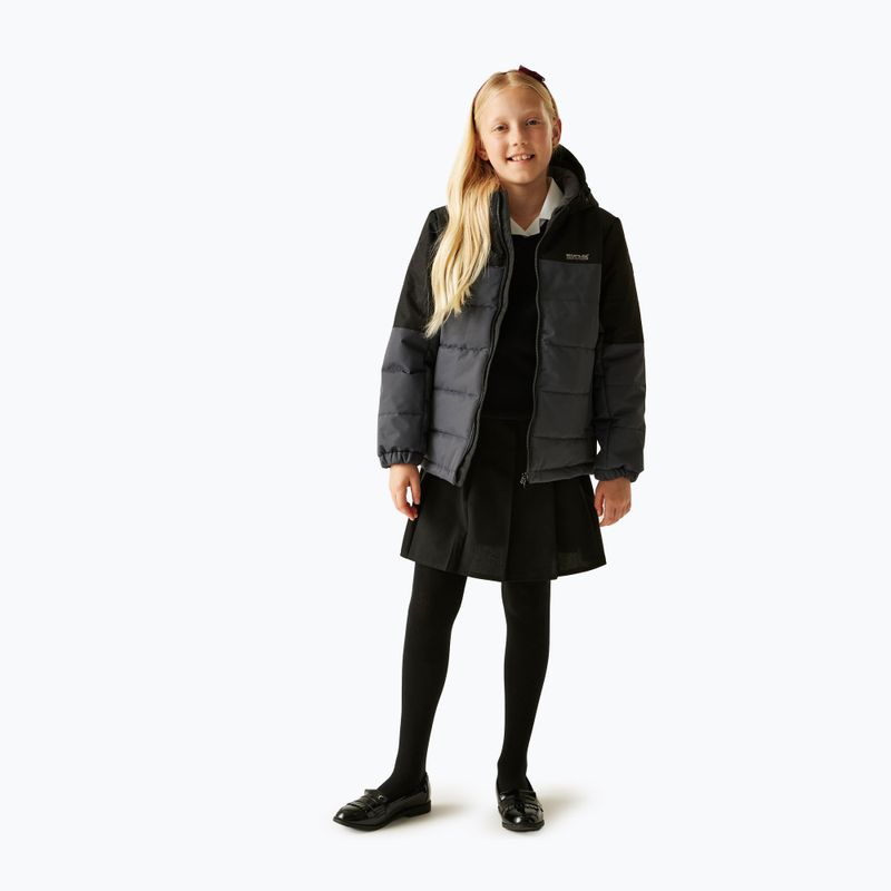 Giacca imbottita per bambini REGATTA Lofthouse black/seal grey 5