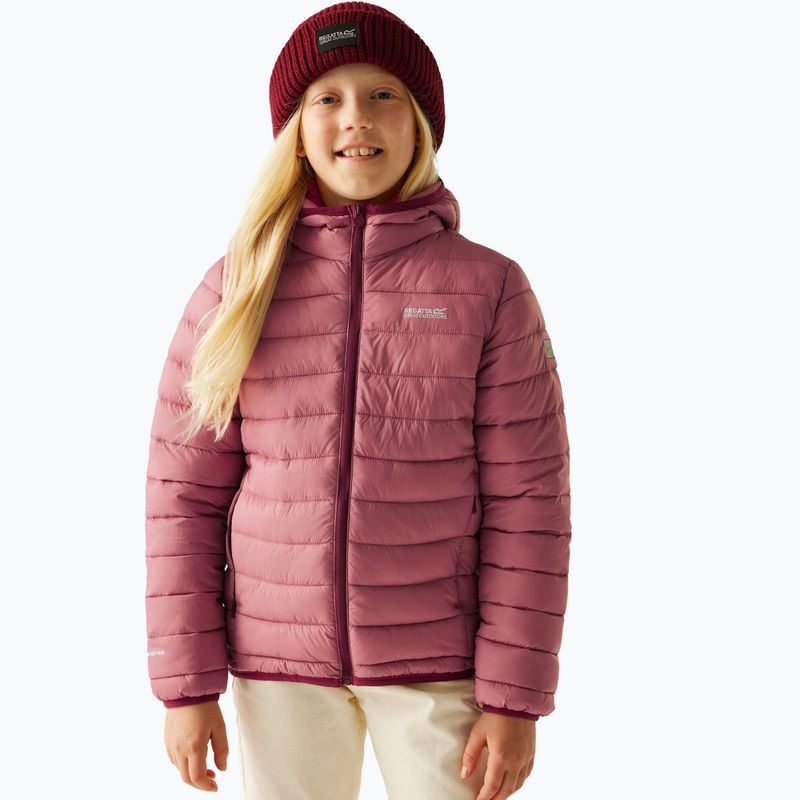 Giacca per bambini REGATTA Hooded Marizion dusty rose/dark pimento 4