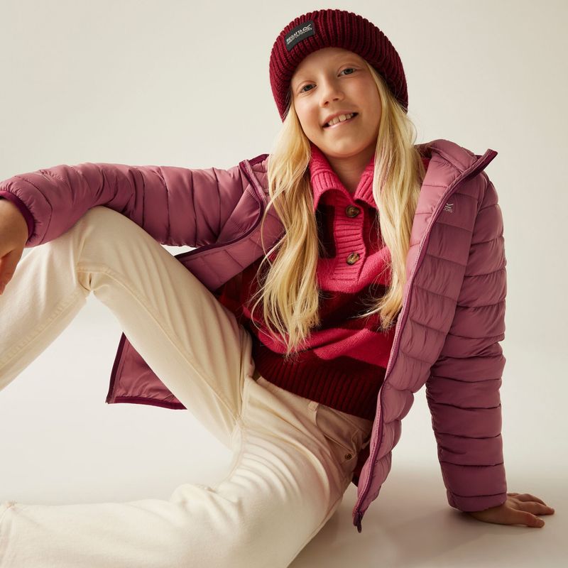 Giacca per bambini REGATTA Hooded Marizion dusty rose/dark pimento 9