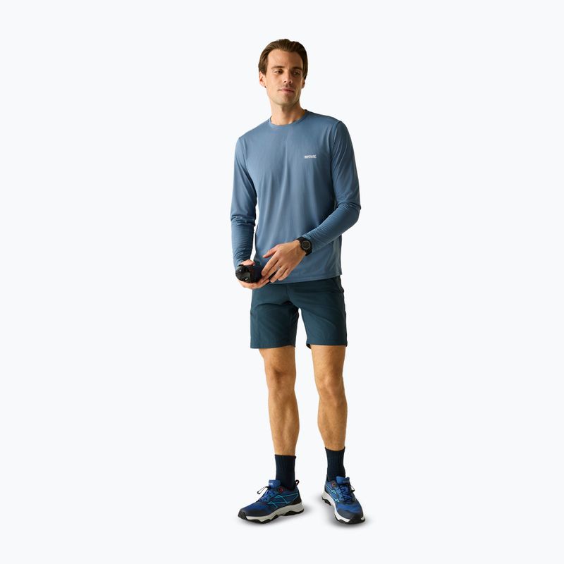 Maglia a maniche lunghe da trekking da uomo REGATTA Mindoi Anti Insect china blue 2