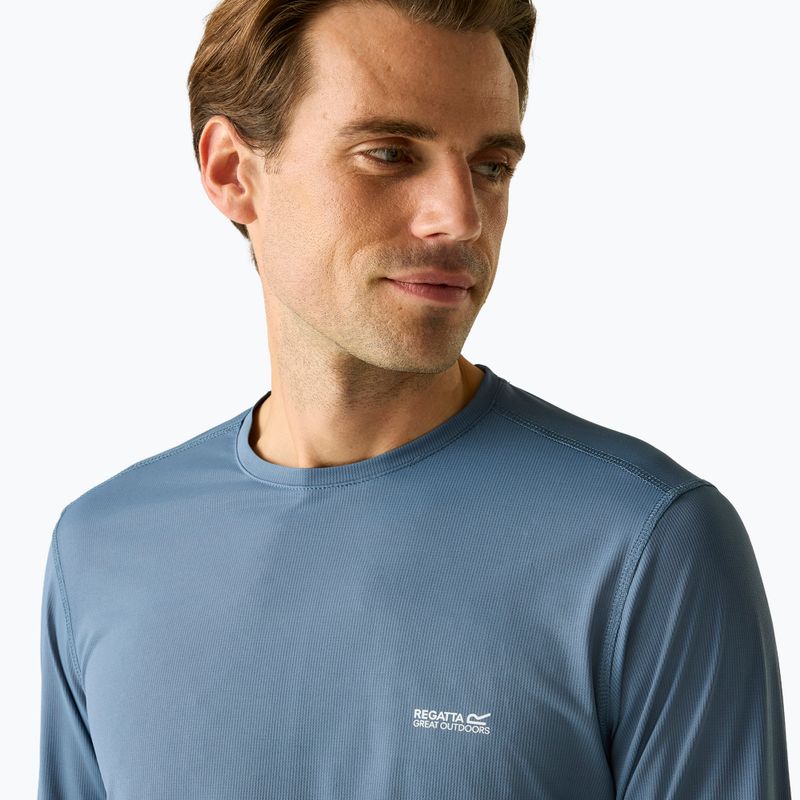 Maglia a maniche lunghe da trekking da uomo REGATTA Mindoi Anti Insect china blue 4
