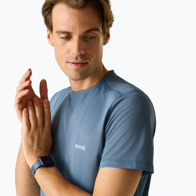 Maglietta da trekking da uomo REGATTA Mindoi Anti Insect china blue 4