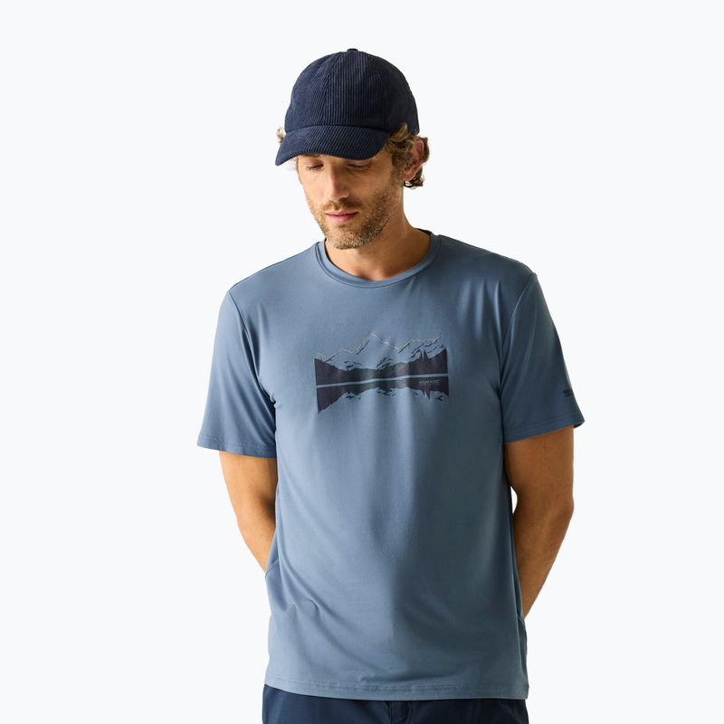 Maglietta da trekking da uomo REGATTA Fingal Stretch china blue