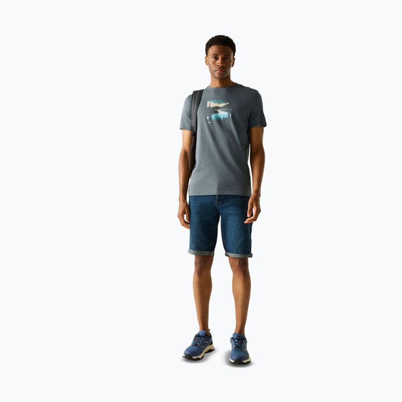 Maglietta da trekking da uomo REGATTA Breezed dark storm 2