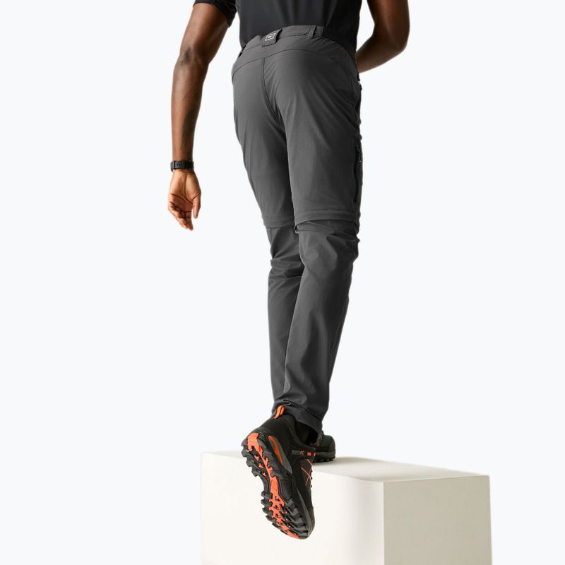 Pantaloni da trekking da uomo REGATTA Anti Insect Travel Light ash 4