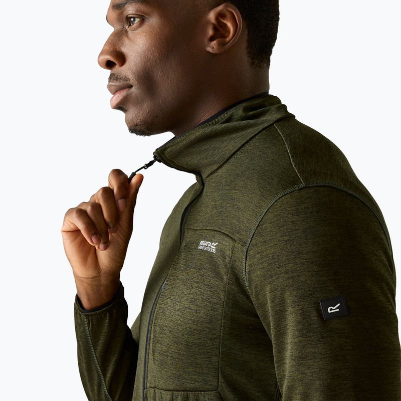 Felpa trekking da uomo REGATTA Hillden Midlayer dark khaki 4