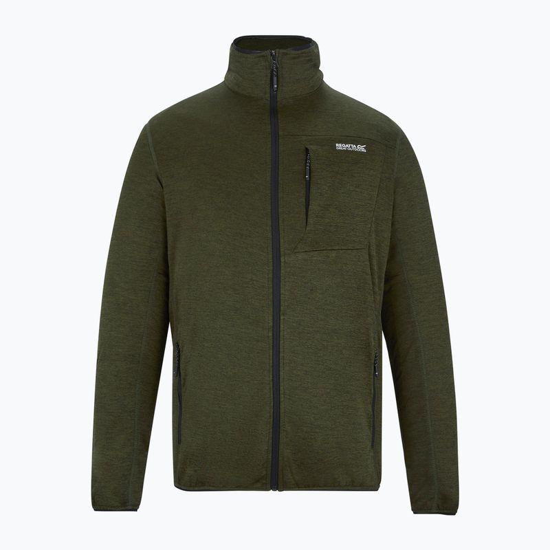 Felpa trekking da uomo REGATTA Hillden Midlayer dark khaki 5