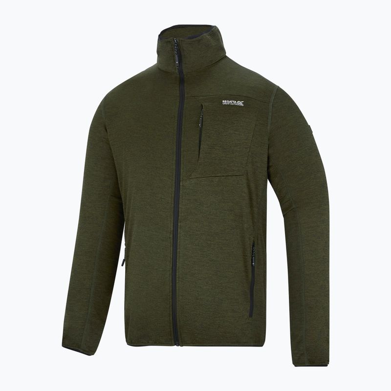 Felpa trekking da uomo REGATTA Hillden Midlayer dark khaki 7