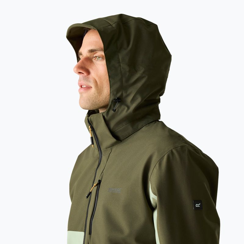 Giacca antipioggia da uomo REGATTA Waterproof Shell Bosfield light sage/dark khaki 5