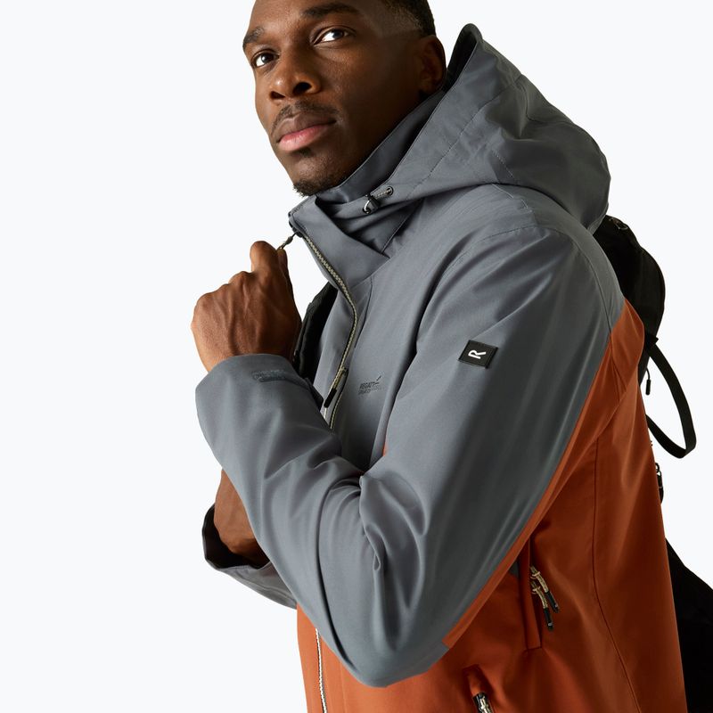 Giacca antipioggia da uomo REGATTA Waterproof Shell Bosfield brick/dark storm 7