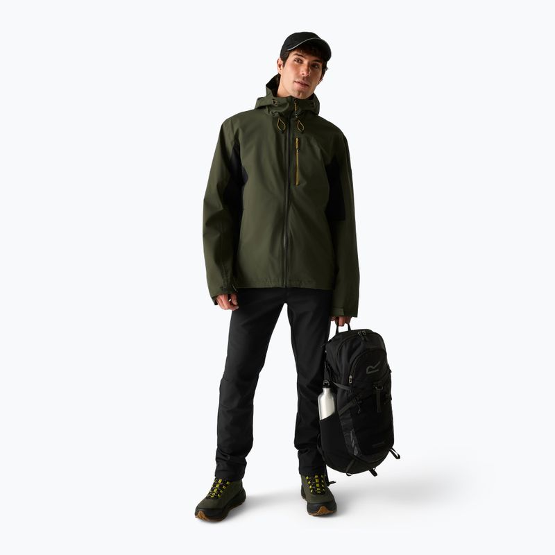 Giacca impermeabile da uomo REGATTA Birchdale II dark khaki/black 2