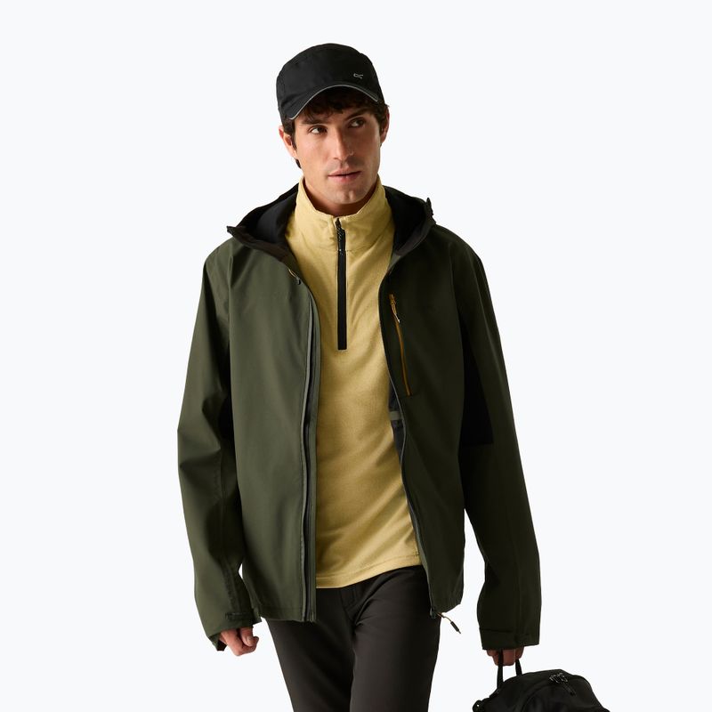 Giacca impermeabile da uomo REGATTA Birchdale II dark khaki/black 5