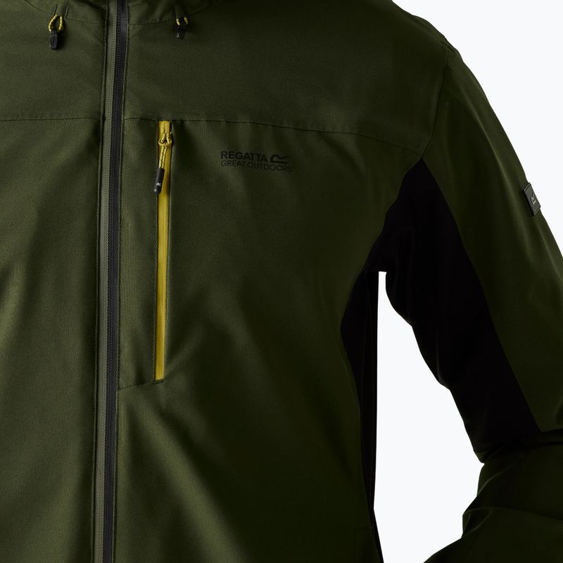 Giacca impermeabile da uomo REGATTA Birchdale II dark khaki/black 9