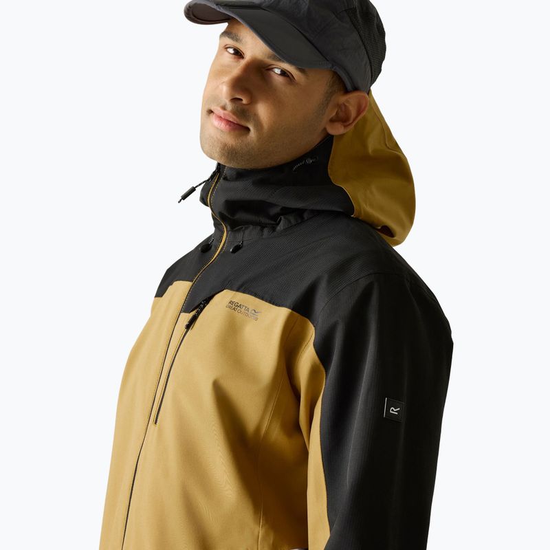 Giacca antipioggia da uomo REGATTA Highton Stretch IV wood brown/black 6