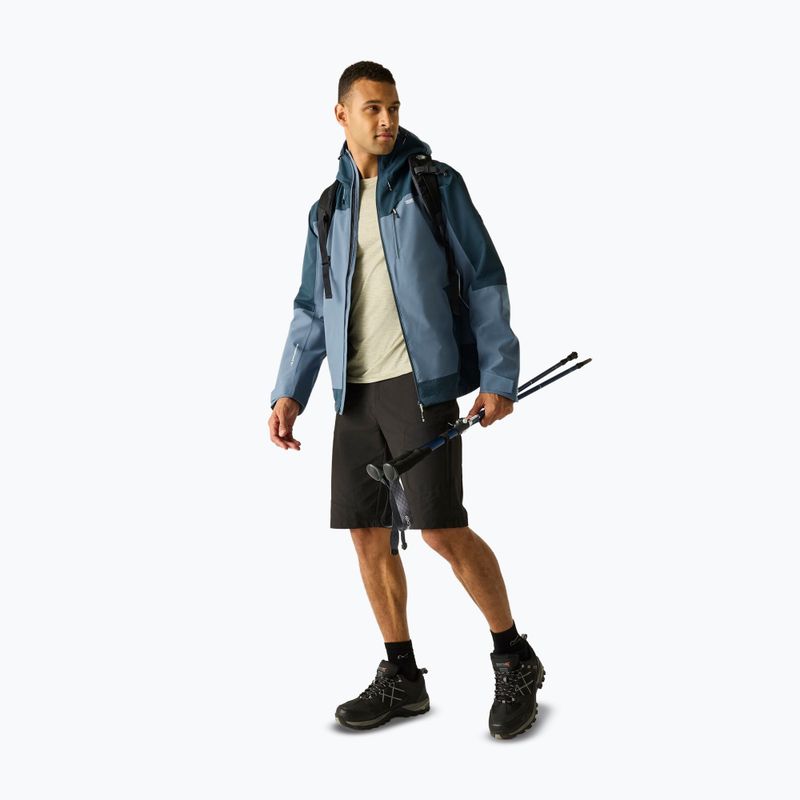 Giacca antipioggia da uomo REGATTA Highton Stretch IV chine blue/night sky 2