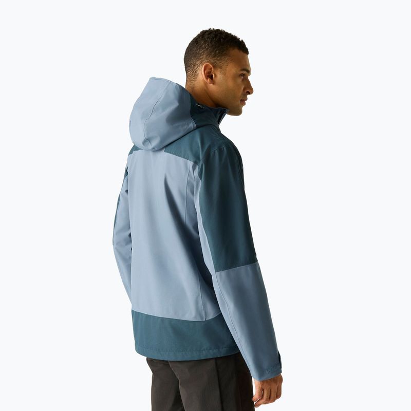 Giacca antipioggia da uomo REGATTA Highton Stretch IV chine blue/night sky 3