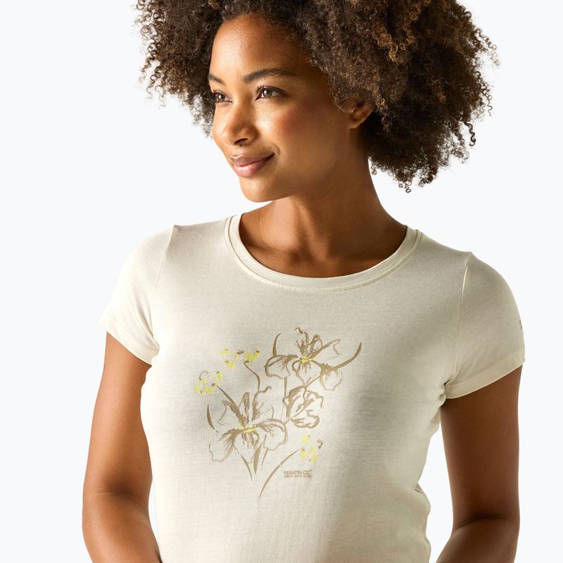 Maglietta da trekking da donna REGATTA Breezed barley white 5