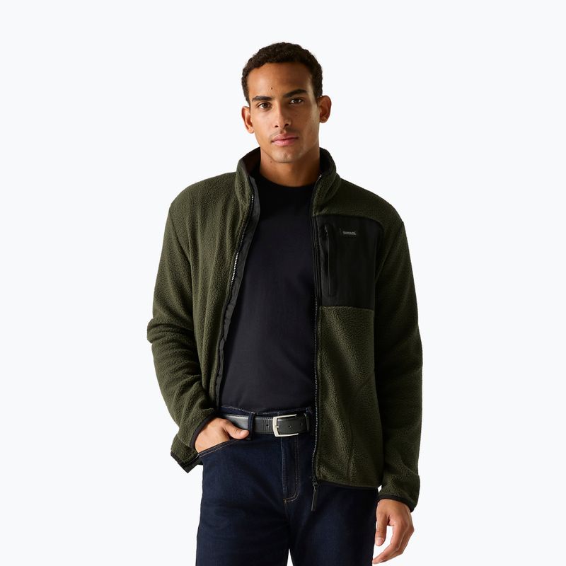 Pile uomo REGATTA Frankie Borg dark khaki/black 4