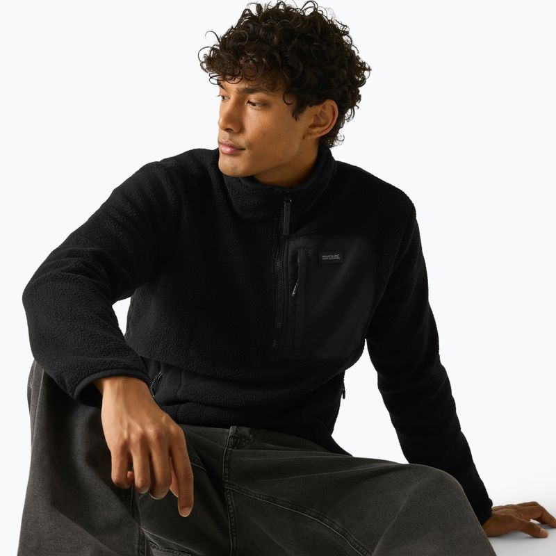 Pile uomo REGATTA Frankie Borg Half Zip black/black 5