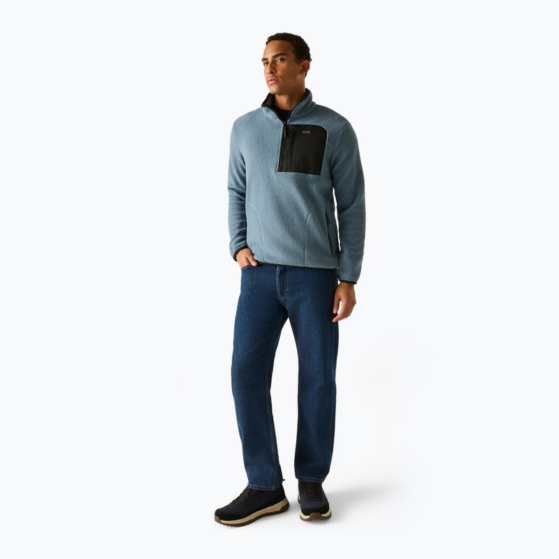 Pile uomo REGATTA Frankie Borg Half Zip grey mirage/black 2