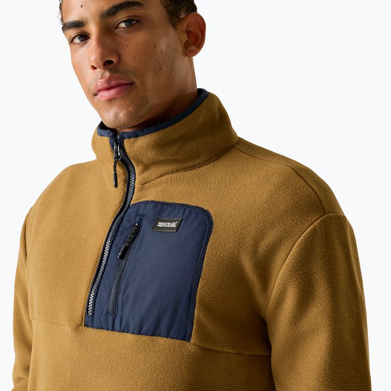 Pile uomo REGATTA Frankie Half Zip rich tan/navy 6