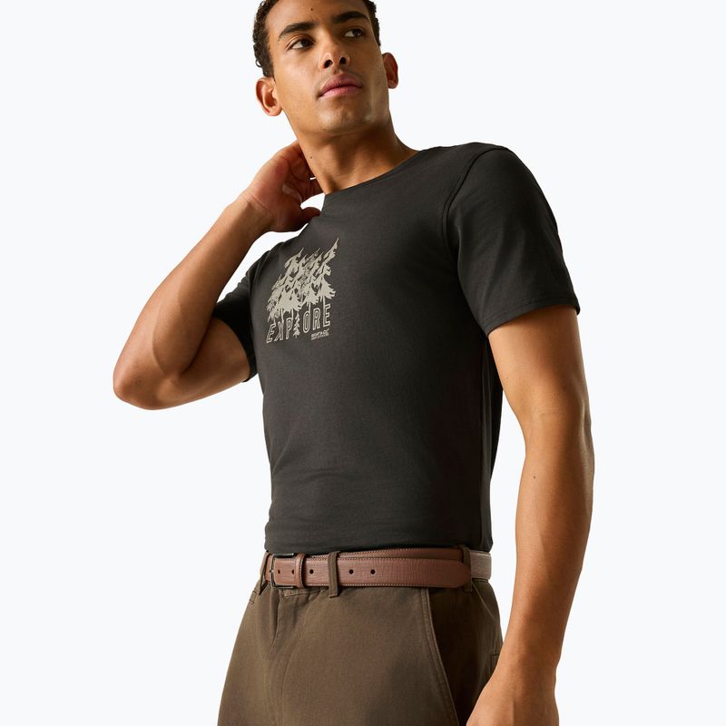 T-shirt da uomo REGATTA ClineIX black explore forest 3