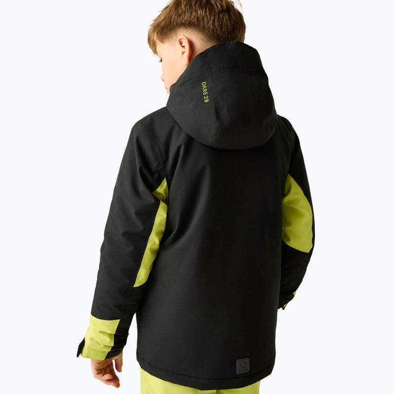 Giacca da sci bambino Dare2B Rip It Jacket black/wild lime 3